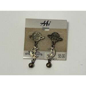 AAI Jewelry Saturn And Moon BOHO Earrings NWT
